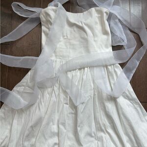 Reformation Cream Strapless Dress